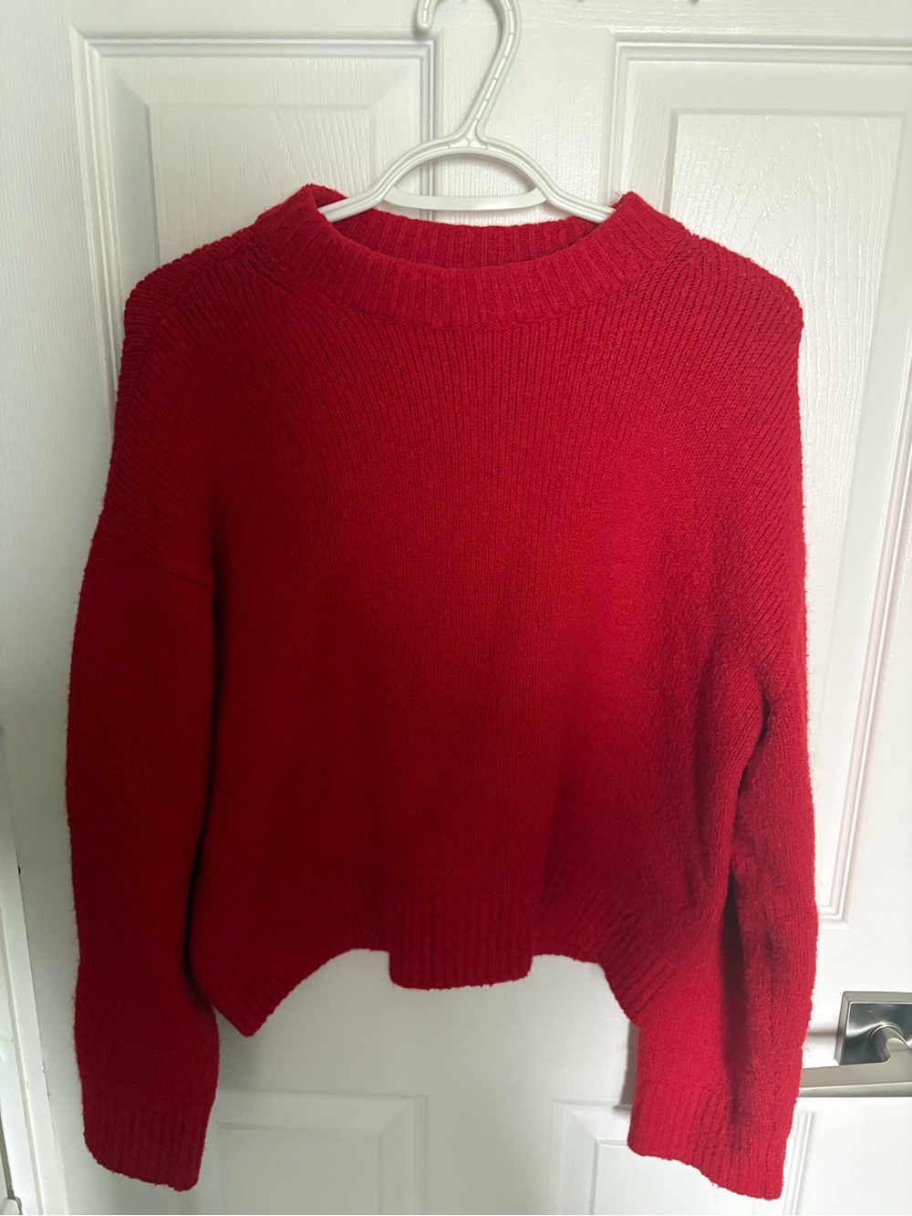 Zara Red Women's Crewneck Sweater